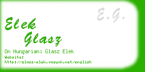 elek glasz business card